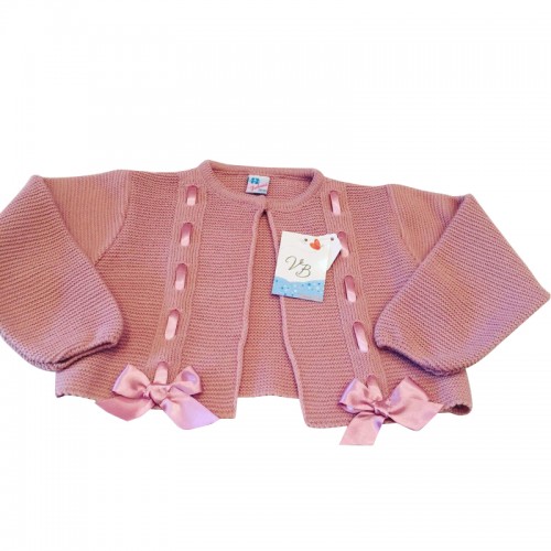 Vintage Pink Bow Cardigan 