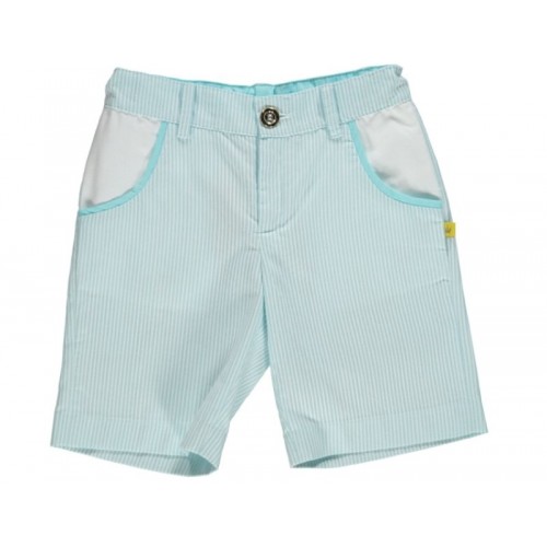 Aqua/white Pin Stripped Shorts