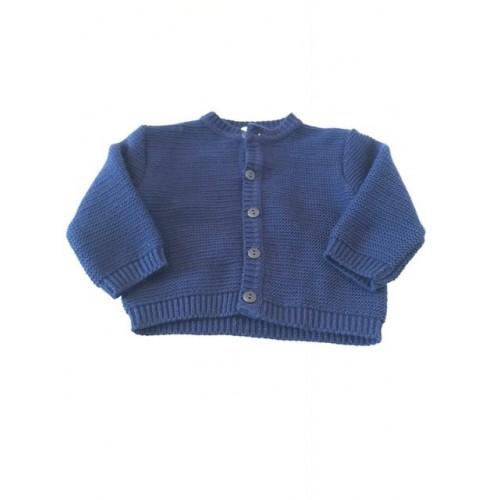 Boys Navy Blue Knit Cardigan