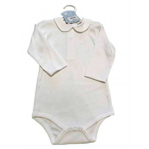 White Peter Pan Collar Bodysuit 