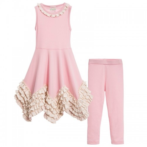 Pink Ruffle Top & Leggins