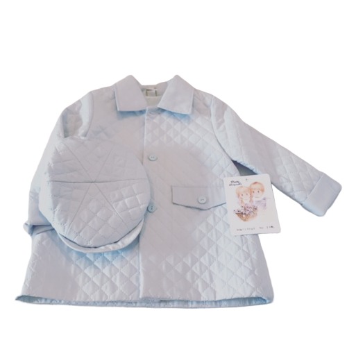 Boys Quilted Coat & Matching Flat Cap