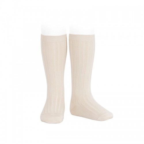 Boys Ribbed Socks In Stone