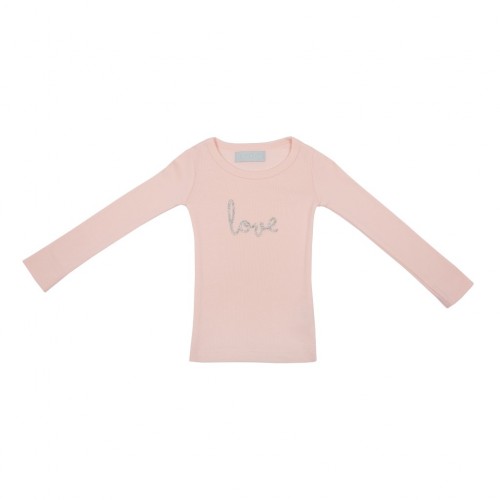 Marshmallow 'Love' Silver Print Kids T Shirt