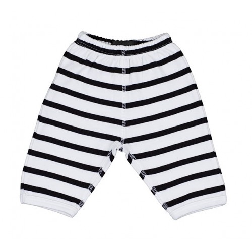 White and Black Striped Trouser