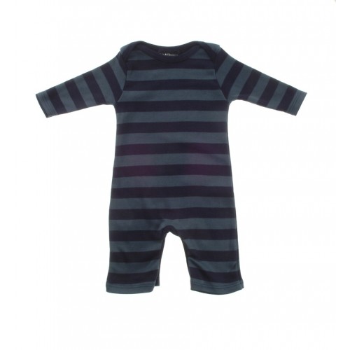 Vintage Blue & Navy Striped All-in-One