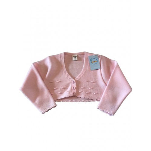 Pink Knitted Bolero Cardigan  