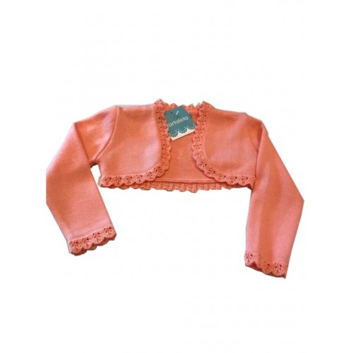 Peach Bolero Knitted Cardigan