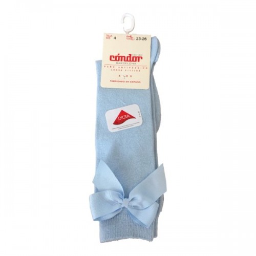 Condor Baby Blue Long Bow Socks 