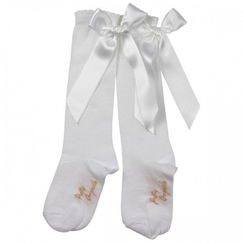 White Long Bow Socks