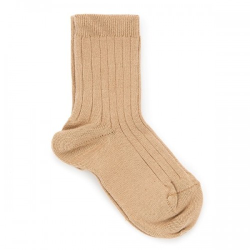 Condor Boys Ribbed Socks Camel