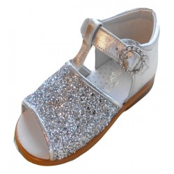 Silver Glitter Sandals