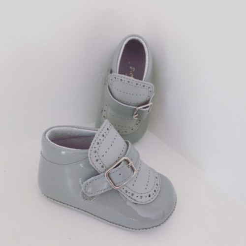 Grey Patent Pre Walker Boots