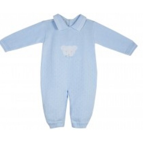 Boys Knitted Teddy Romper 