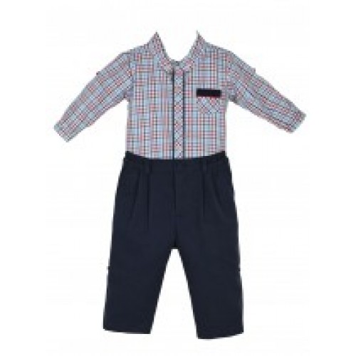 Trouser & Check Shirt Set