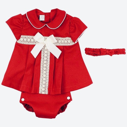 Red Bow Dress & Jam Pant Set