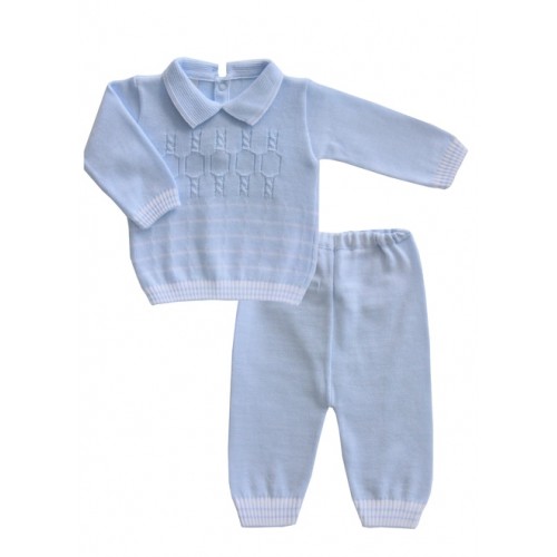 Boys Blue Knit Set